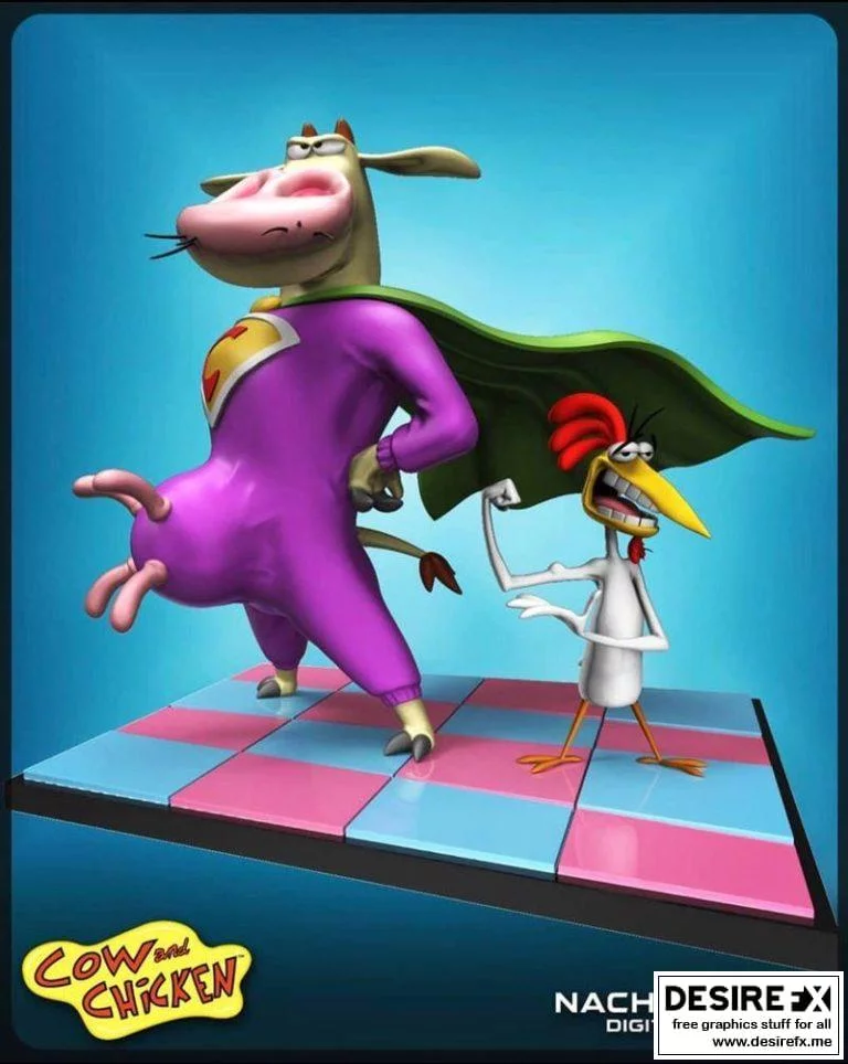 动漫《Cow and Chicken》角色3D打印模型集|Cow and Chicken