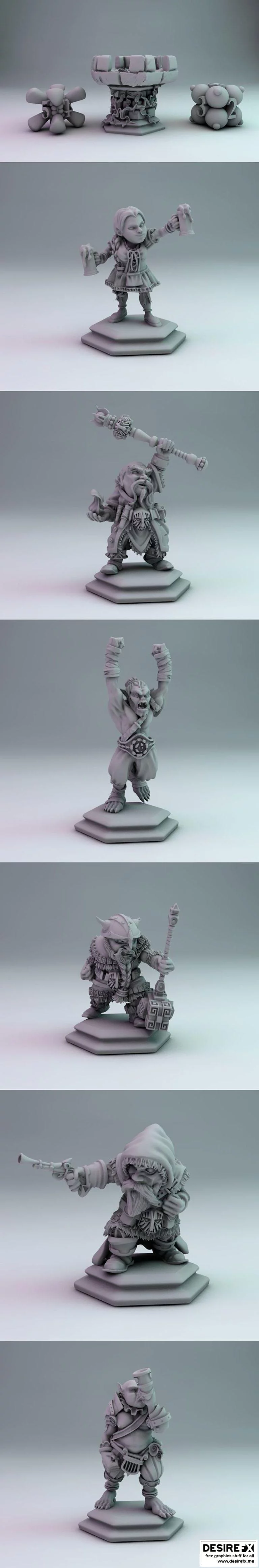 激烈碰撞：动漫角色3D打印模型集|Rought and Tumble