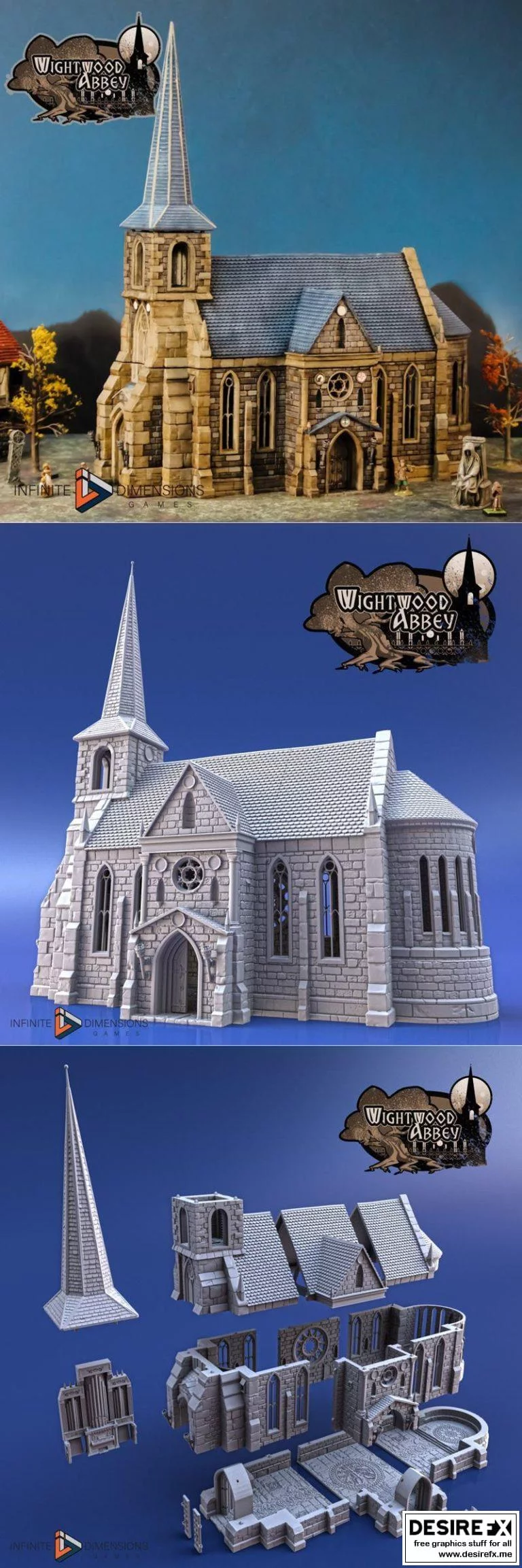 Wightwood Abbey Church 3D打印模型|Wightwood Abbey Church