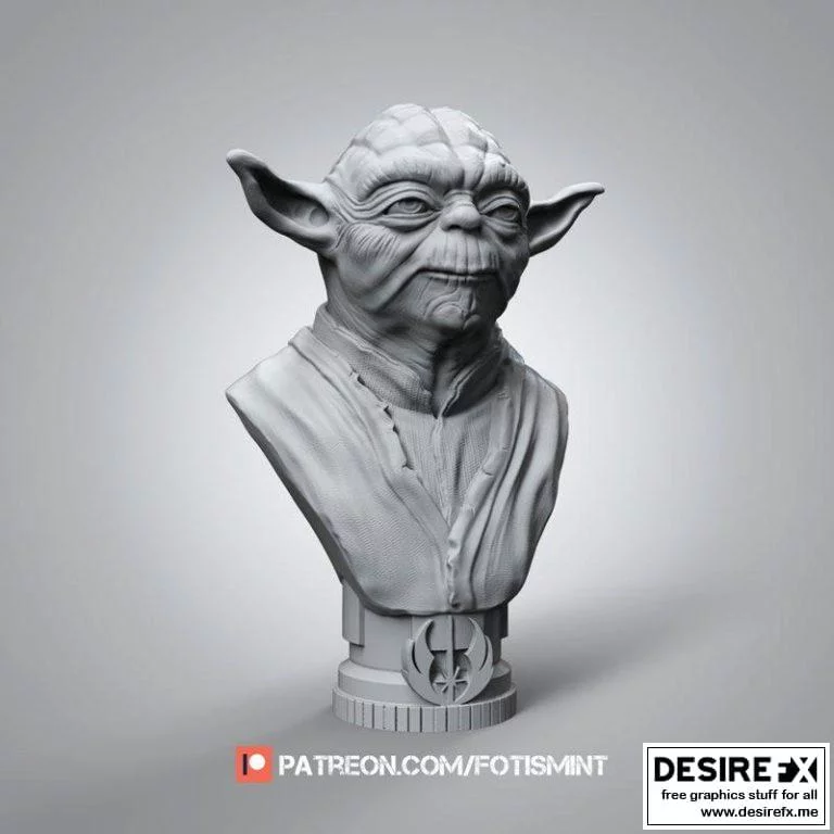 星球大战：尤达大师3D打印模型|Master Yoda Bust