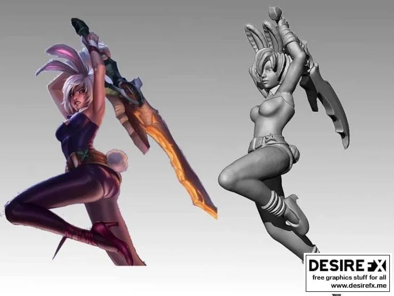 3D打印模型：Battle Bunny Riven|Battle Bunny Riven