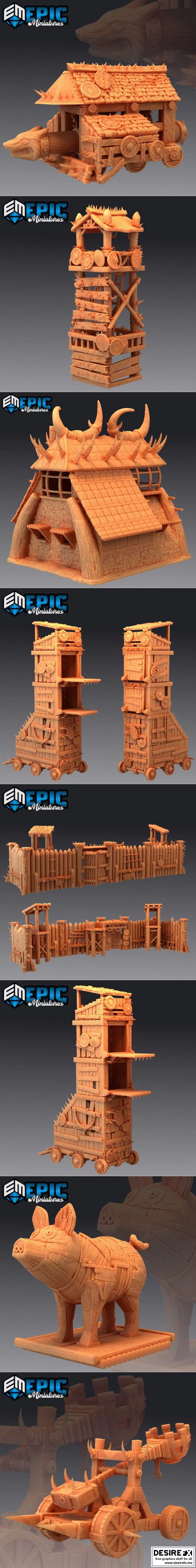 绿潮来袭——Epic Minis 3D打印模型|Epic Minis – Green Siege