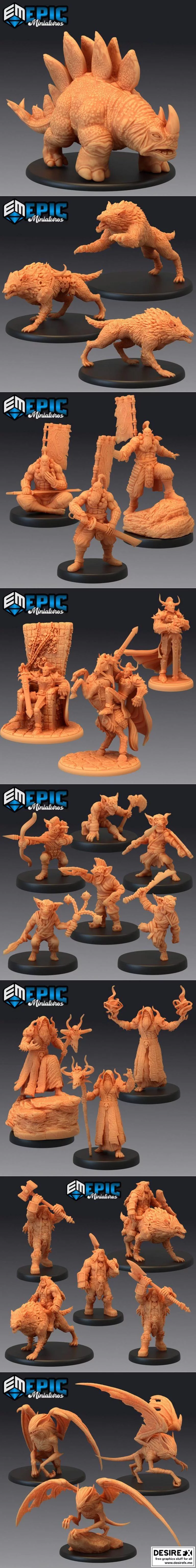 绿潮来袭——Epic Minis 3D打印模型|Epic Minis – Green Siege