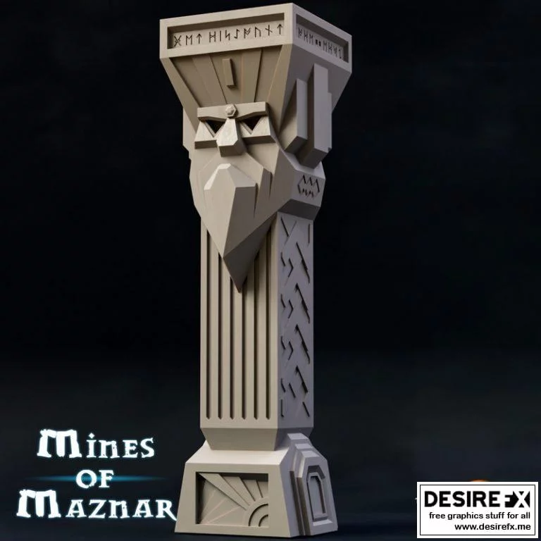 dwarven column 3D打印模型|Dwarven Column