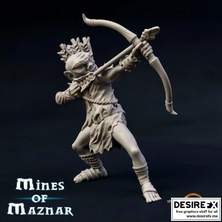 Goblin Archer 3D打印模型|Goblin Archer – D