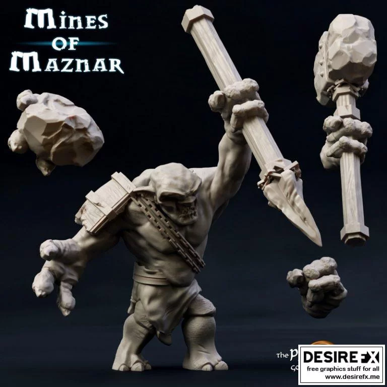 Cave Troll – 可模块化洞穴 trolls 3D打印模型|Cave Troll – Modular