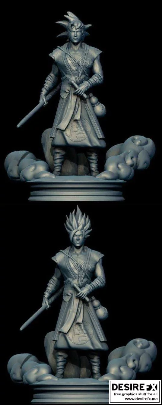 龙珠悟空 3D打印模型|Goku Dragon Ball Estilo Realista