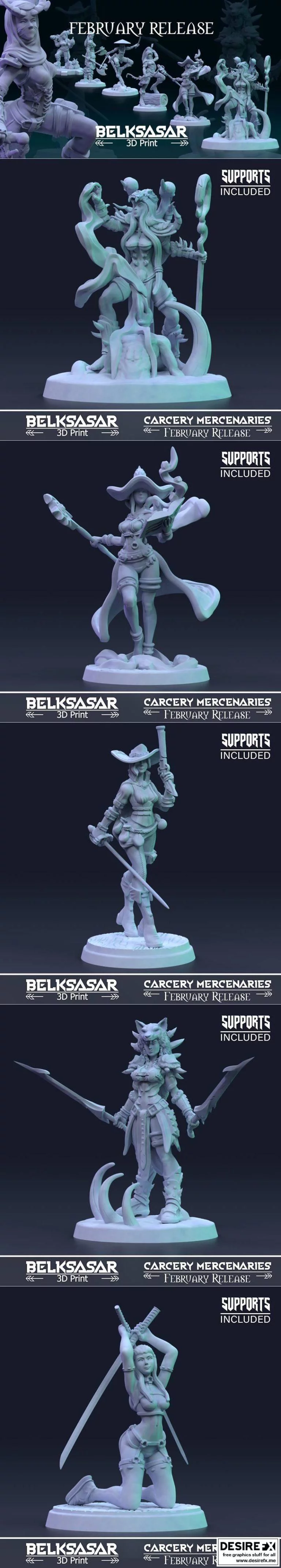 Belksasar 2022年2月作品：《咒术回战》角色模型3D打印版|Belksasar February 2022