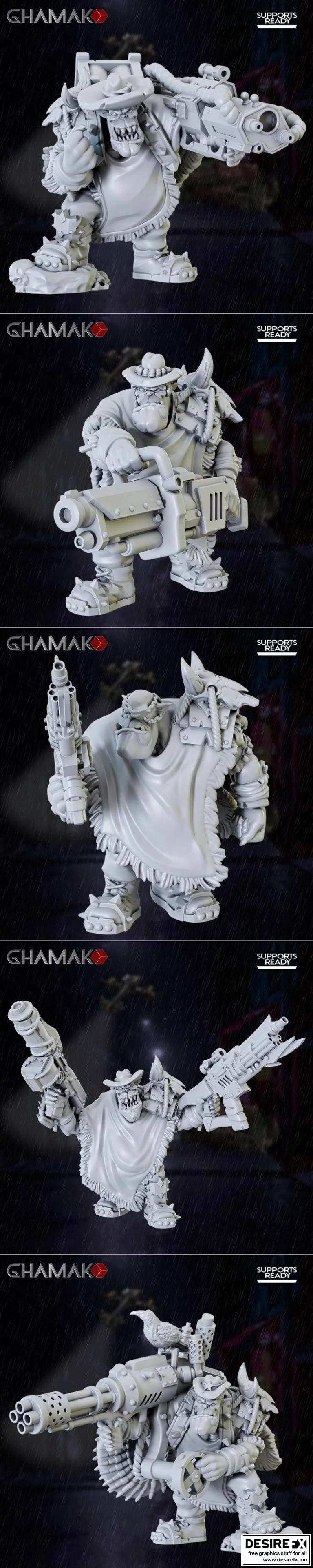 Ghamak科幻或克锐射手3D打印模型|Ghamak – Sci-Fi Ork Sharpshotah 1-5 May 2022