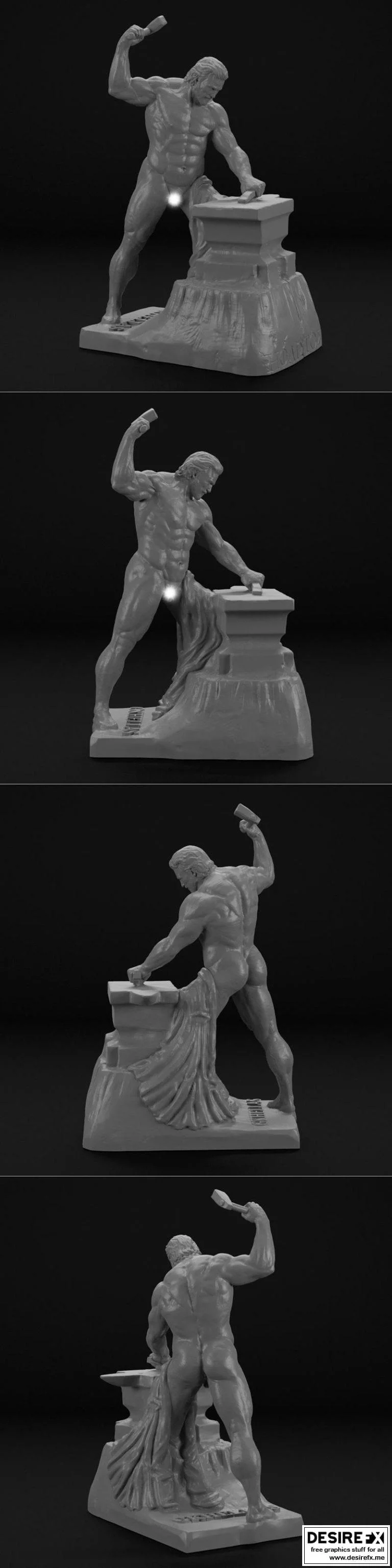 火神赫菲斯托斯3D打印模型|Hephaestus Greek Olympian God of Fire