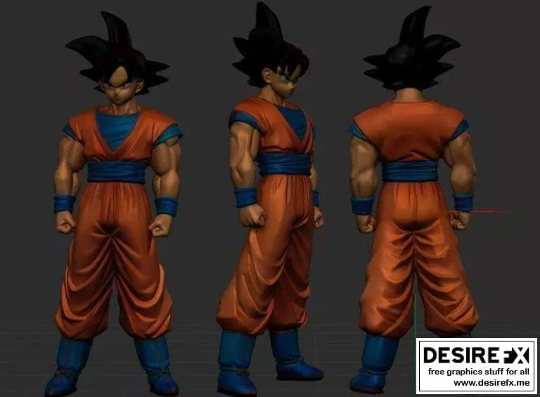 龙珠悟空 3D打印模型|Goku Dragon Ball escaneado