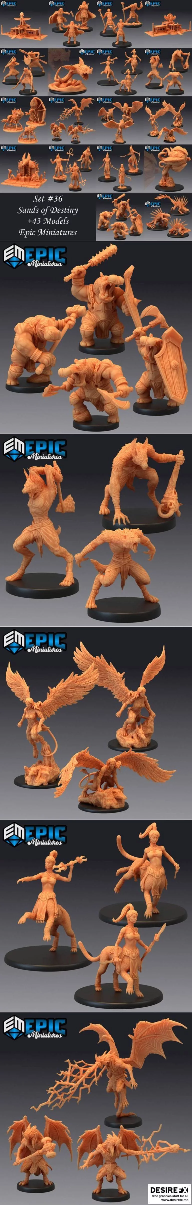 史诗迷你系列——命运之沙3D打印模型|Epic Minis – Sands of Destiny