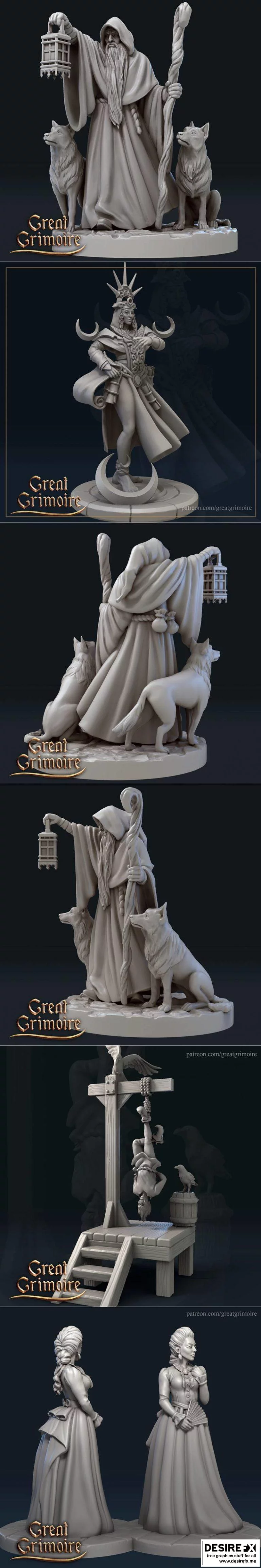 伟大秘典——塔罗占卜3D打印模型|Great Grimoire – Tarot Omens