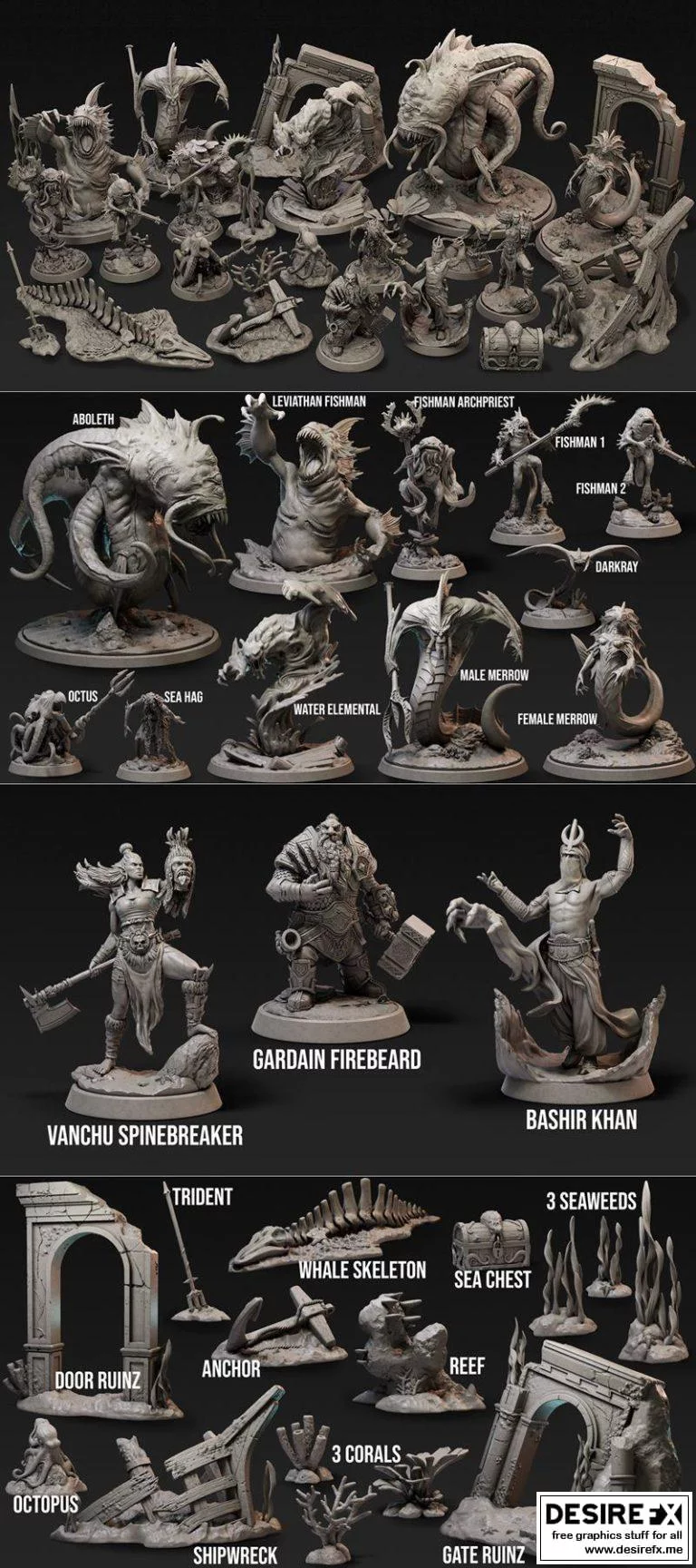 Loot Studios – 《行尸走肉》角色3D打印模型集|Loot Studios – Going Down The Drain