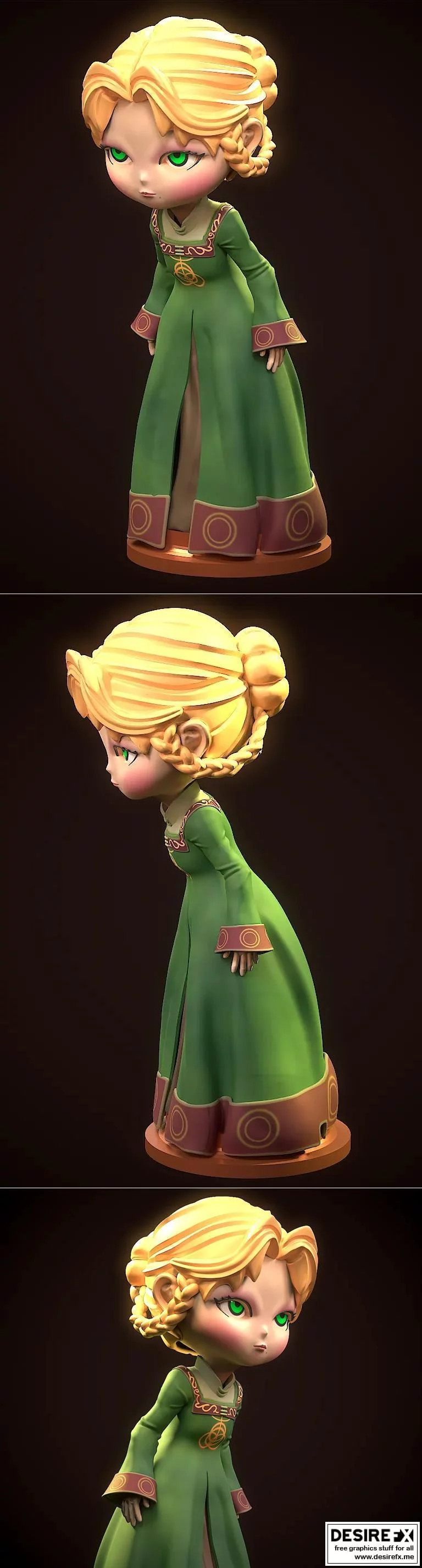 瑞雅精灵环 柴比3D打印模型|Rya Elden ring Chibi