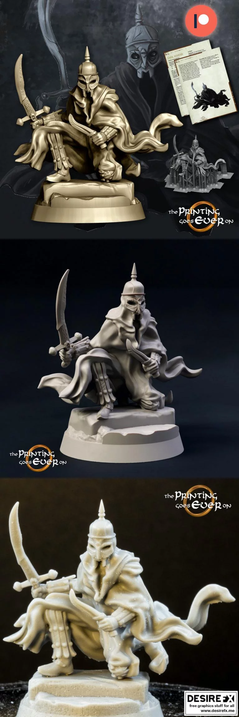 暗影刺客：3D打印模型集萃|Dark Assassin