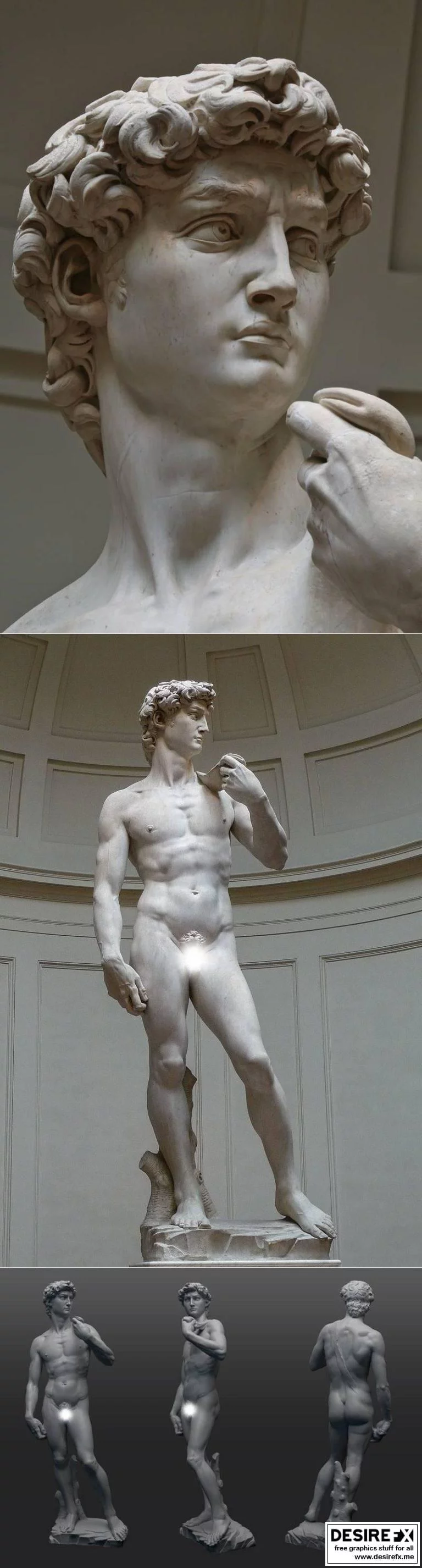 米开朗基罗美术馆，佛罗伦萨，意大利 — 《大卫》3D打印模型|David (Michelangelo) Galleria dell Accademia, Florence, Italy