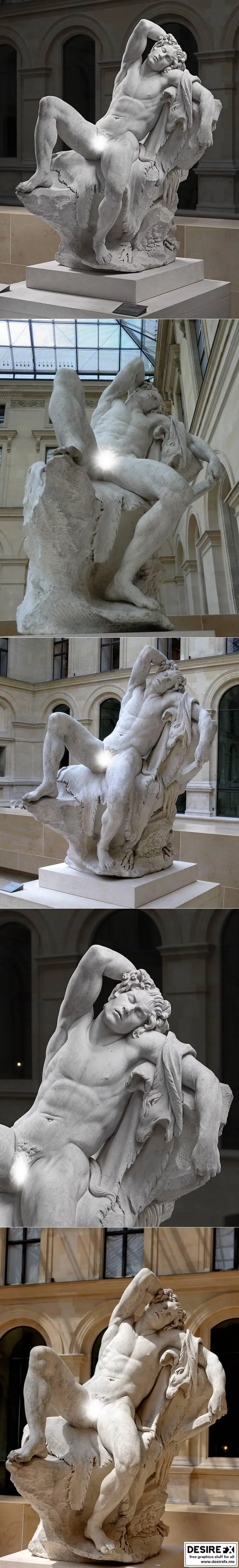 巴贝里尼浮雕中的酒神萨蒂尔 3D打印模型|Barberini Faun or Drunken Satyr, Glyptothek in Munich Germany, Copy Louvre France