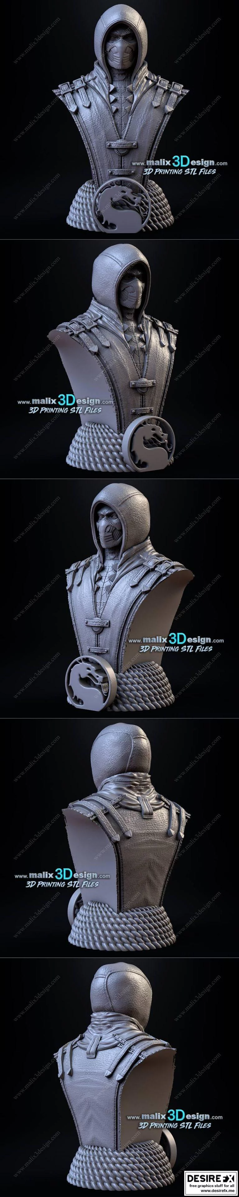 Scorpio (bust) 3D打印模型|SCORPION (bust)