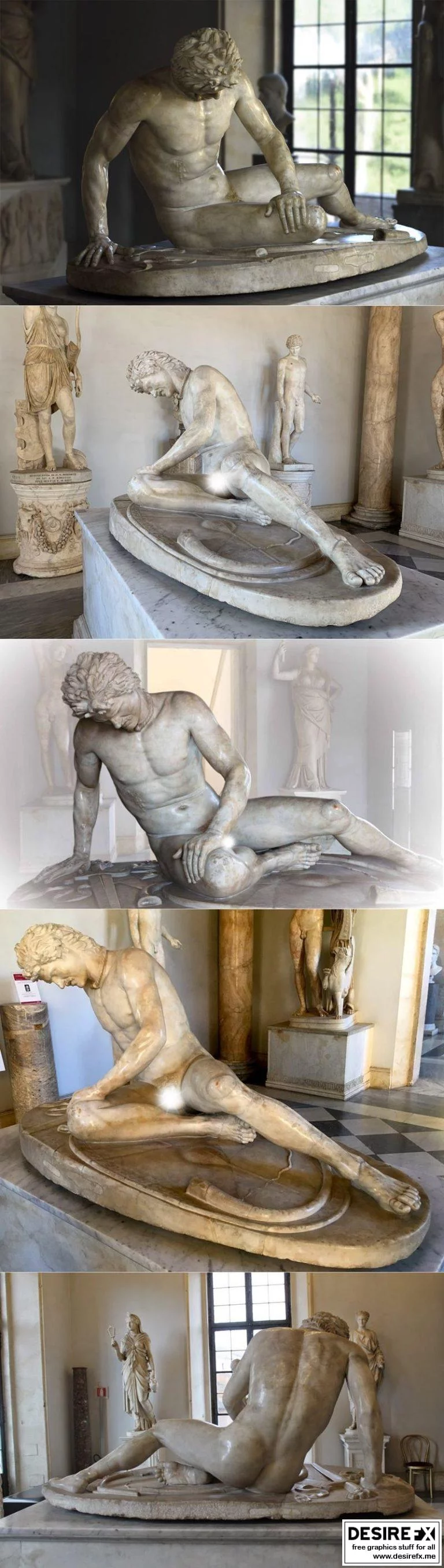 古希腊风格雕塑《垂死的高卢人》3D打印模型|The Dying Gaul, Hellenistic period Capitoline Museums, Rome
