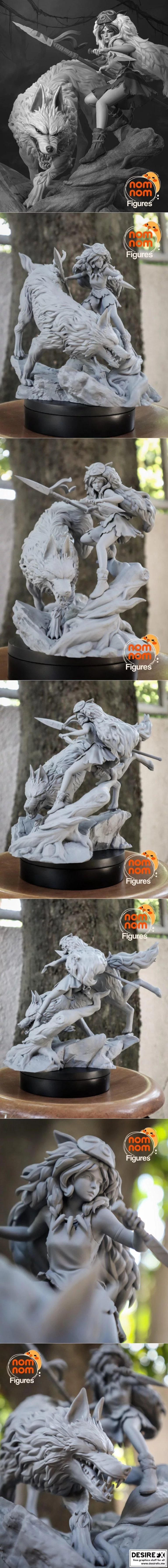 公主 Mononoke 3D打印模型|Princess Mononoke