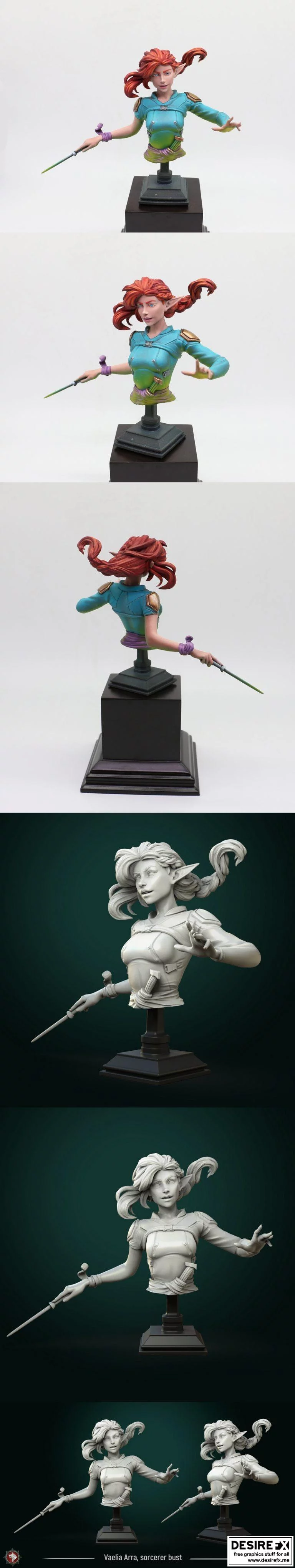 Vaelia Arra 3D打印模型|Vaelia Arra Sorcerer Bust