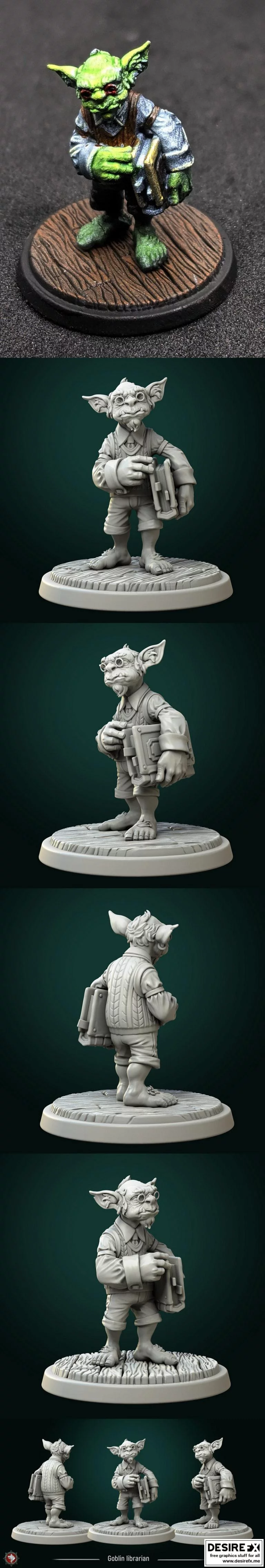 异世界图书馆员3D打印模型|Goblin Librarian