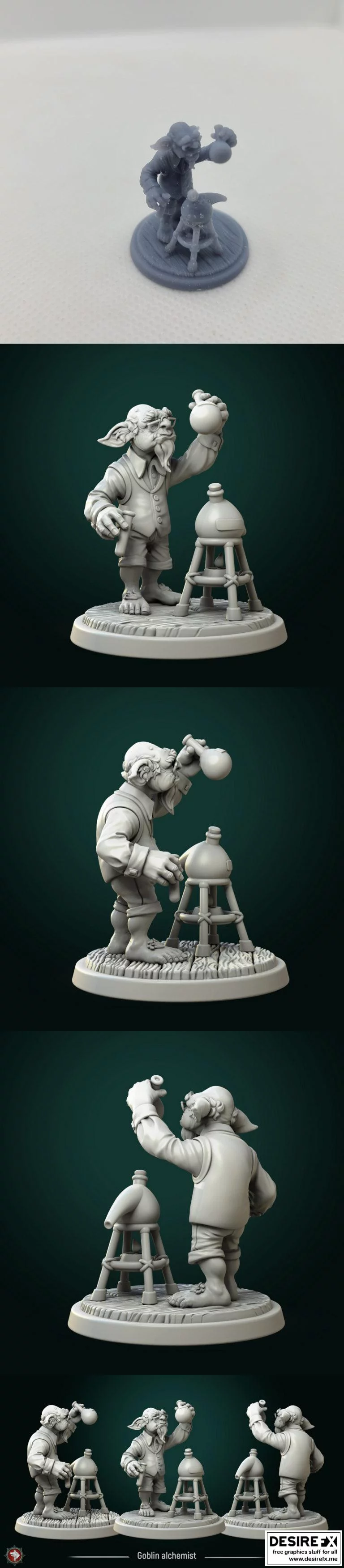 奇幻炼金术师3D打印模型|Goblin Alchemist