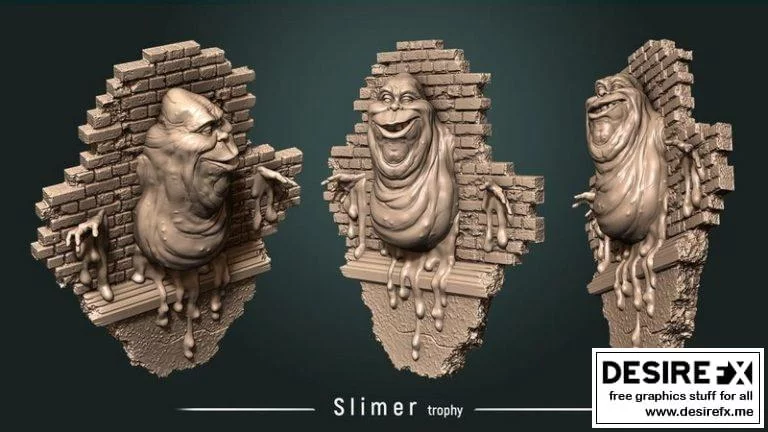 Slimer奖杯 3D打印模型|Slimer Trophy