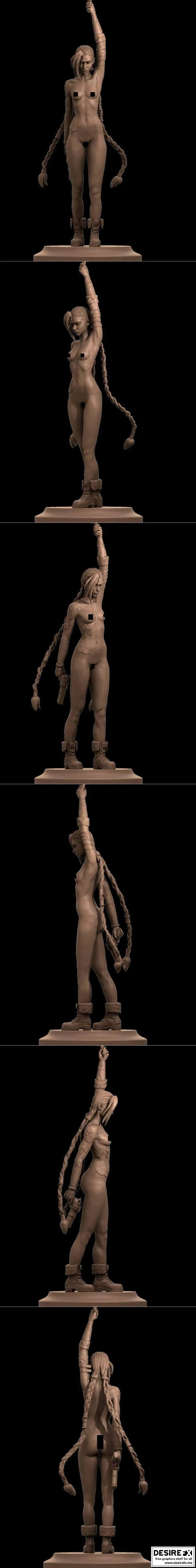 Jinx 3D打印模型|Jinx Naked NSFW Version