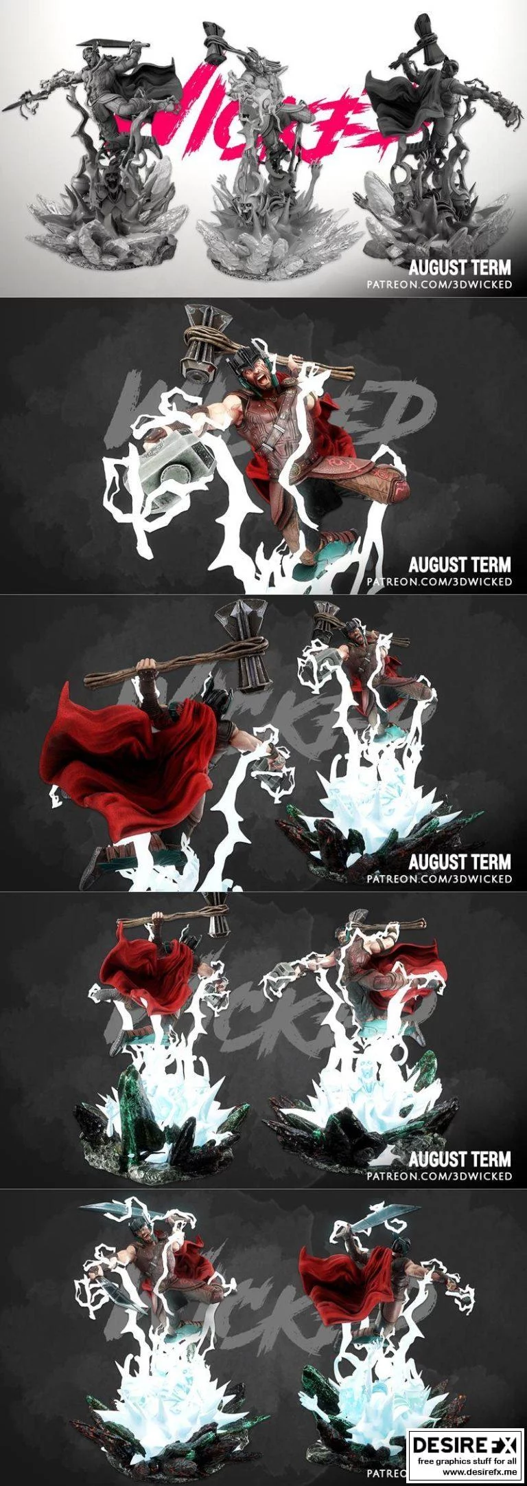 Wicked - 复刻泰坦之锤 - 火神索尔|Wicked – Thor Sculpture