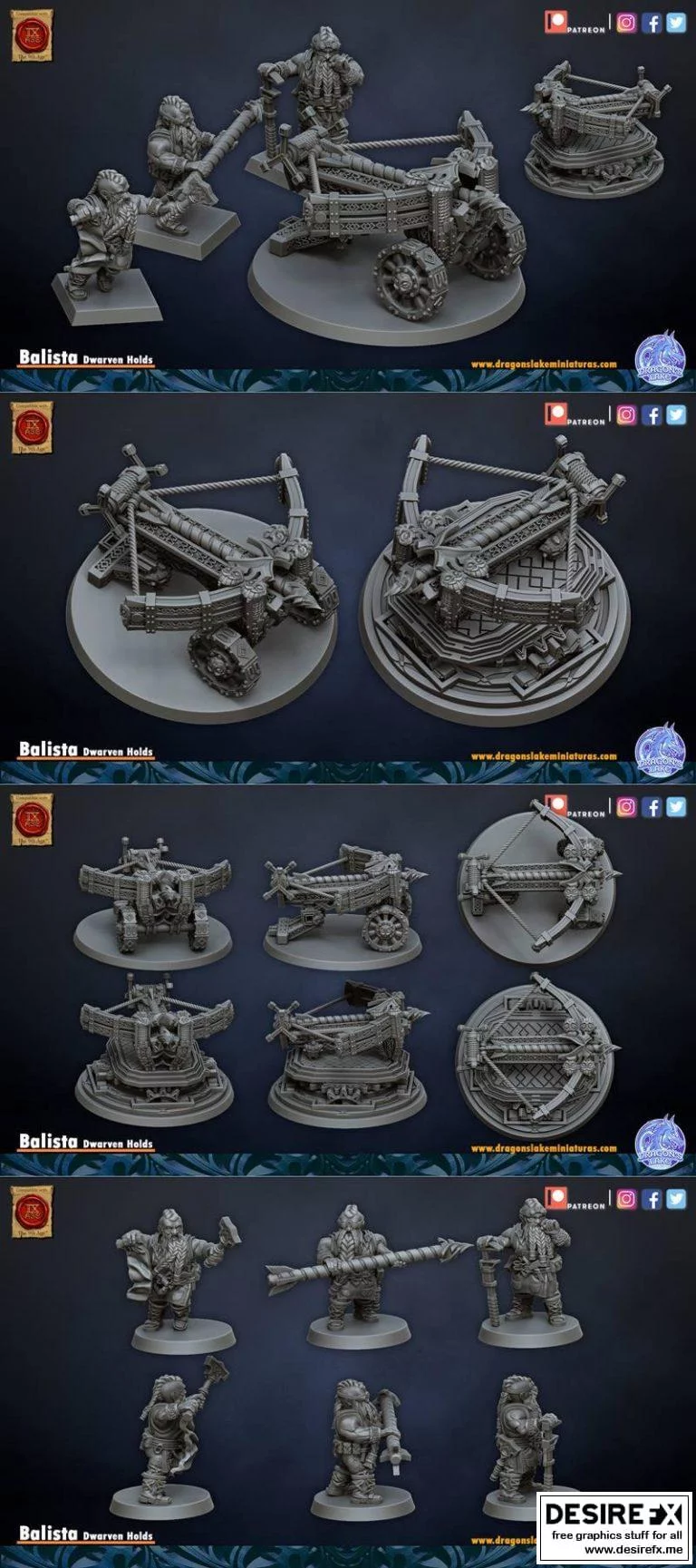 龙之湖迷你模型——Ballista矮人要塞|Dragon’s Lake Miniaturas – Ballista Dwarven Holds