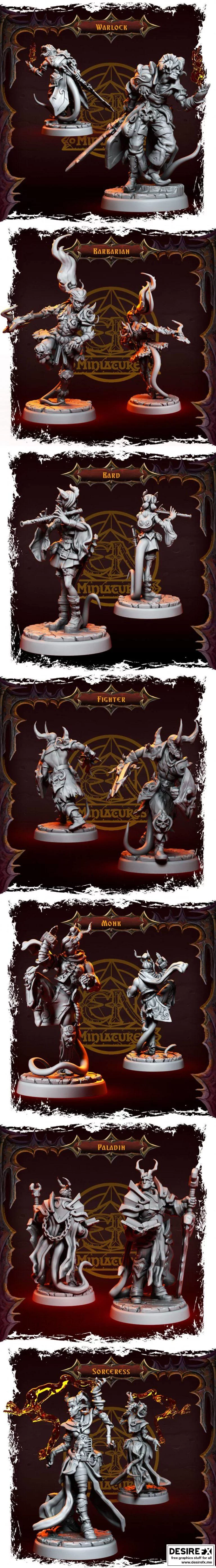 史诗冒险微缩模型——地狱英雄|Epic Adventure Miniatures – Infernal Heroes