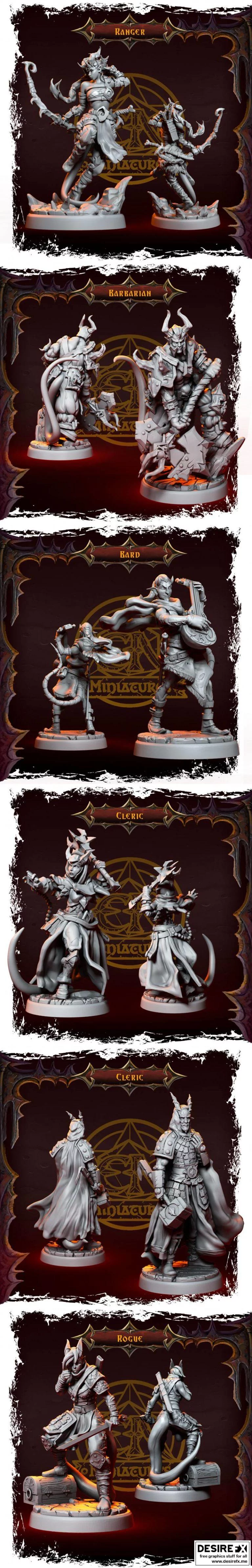 史诗冒险微缩模型——地狱英雄|Epic Adventure Miniatures – Infernal Heroes