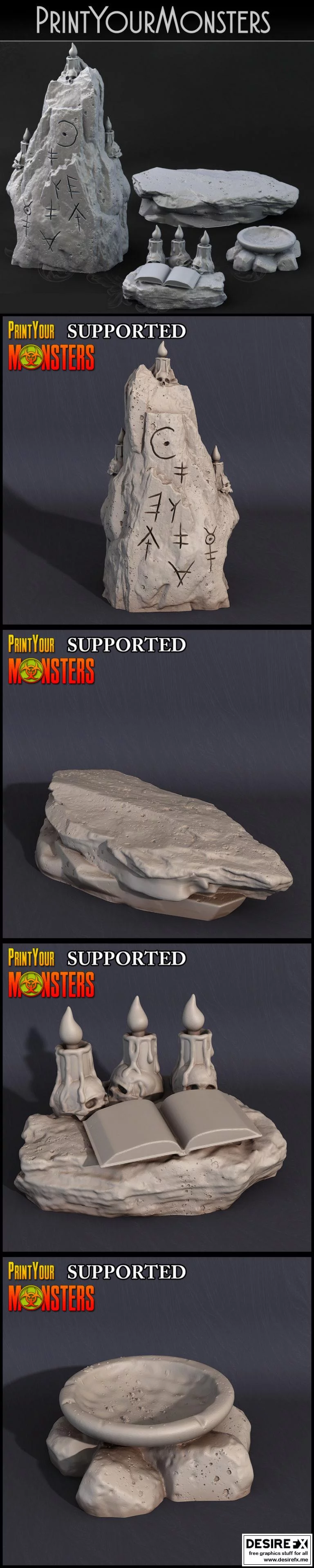 打印你的怪物——献祭之石3D模型|Print Your Monsters – Sacrifice Stones