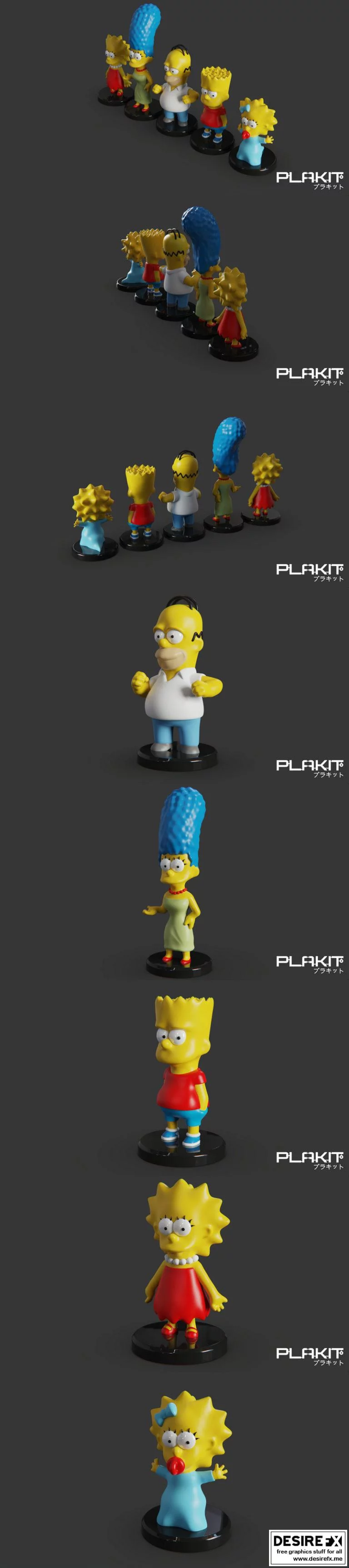 PlaKit – 简介：辛普森一家3D打印模型|PlaKit – The Simpsons
