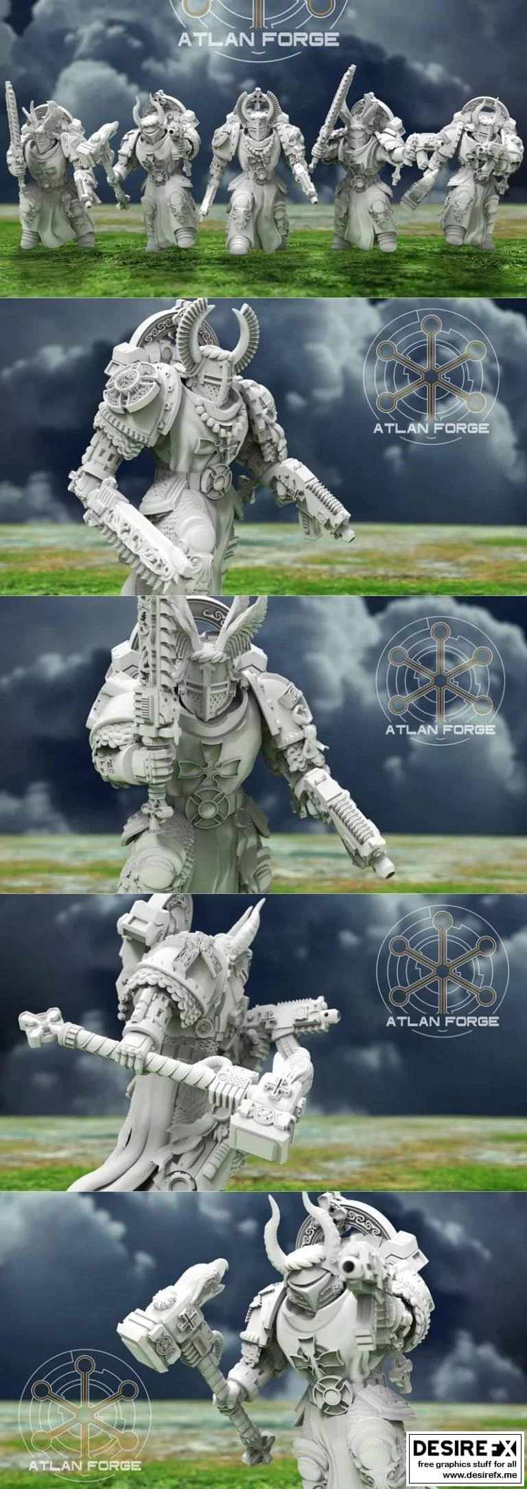 Templar Noble Knights 3D打印模型|Templar Noble Knights