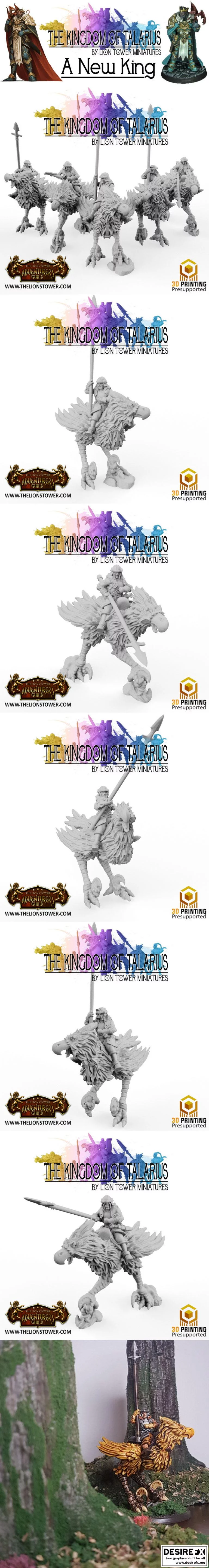 塔拉里亚王国——轻骑兵单位3D打印模型|Kingdom of Talarius – Light Cavalry Unit