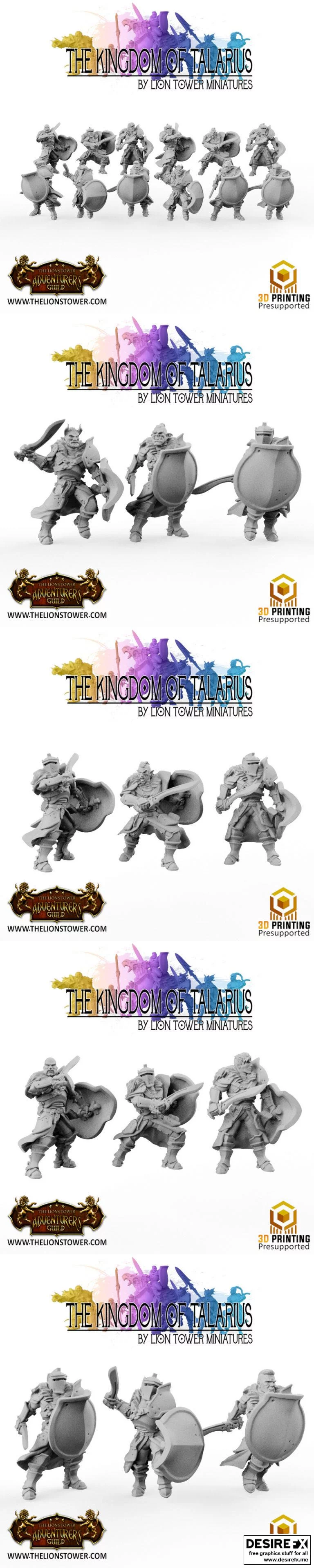 塔拉里乌斯王国——王之守卫盾之守卫3D打印模型|Kingdom of Talarius – Kingsguard Shieldguard