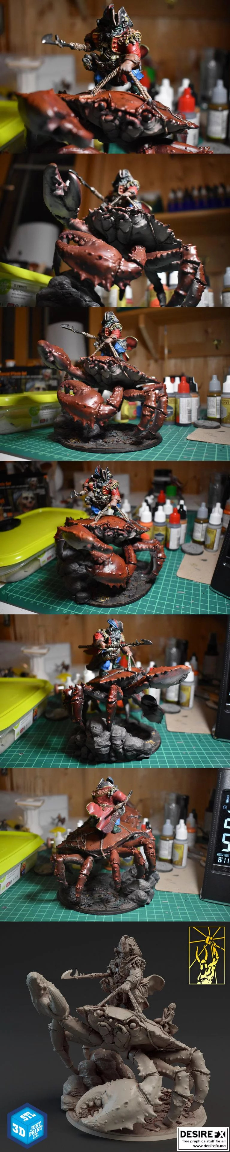 奥格资本克劳伯BonCutter 3D打印模型|Ogre Captain Krabor BonCutter