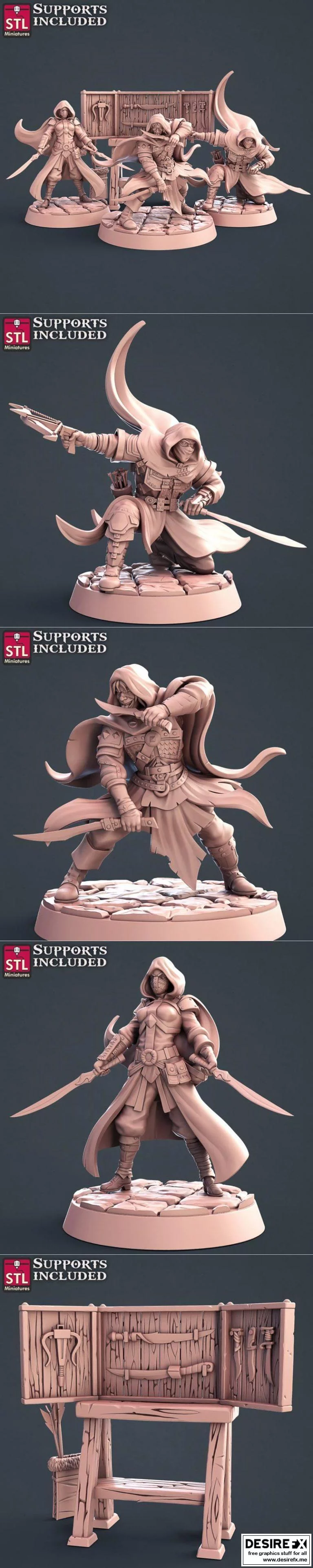 STL迷你模型 - 劫匪套装|STL Miniatures – Assassins Set