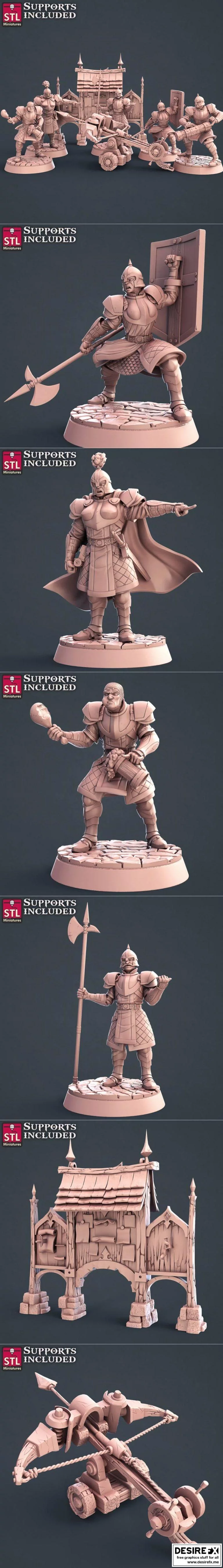STL迷你模型-城市守卫队|STL Miniatures – City Guards Set