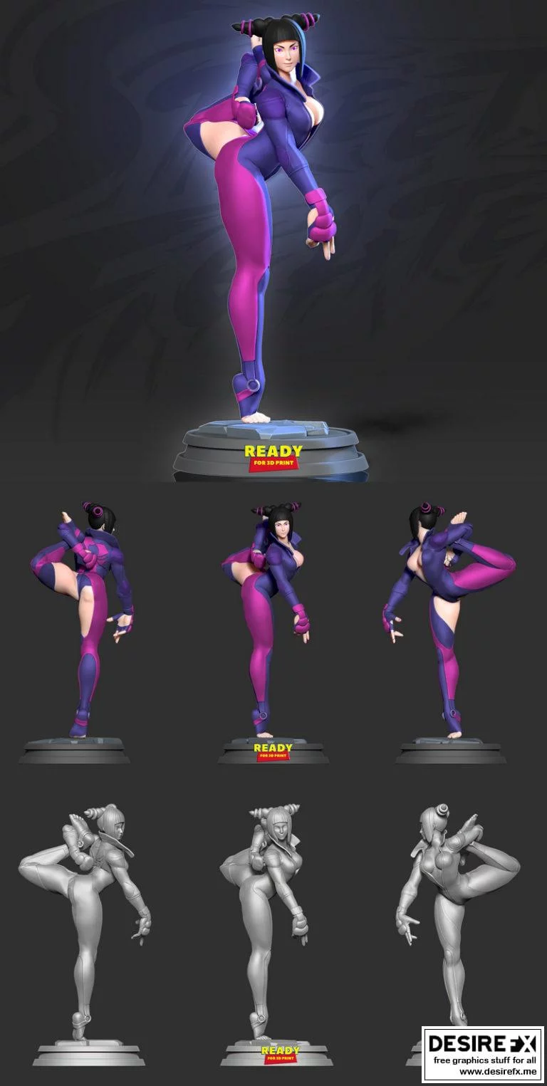 街霸 Juri Han 3D打印模型|Juri Han – Street Fighter