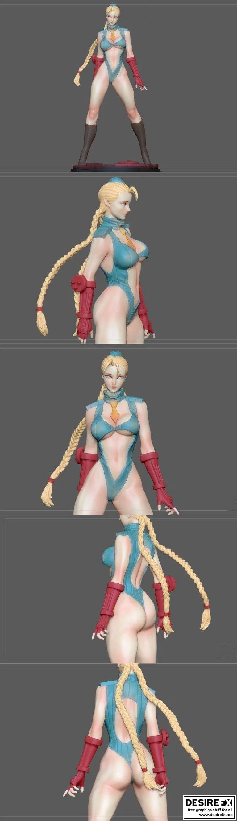 街霸Cammy 3D打印模型|Cammy Street Fighter Game Character Girl Anime Woman