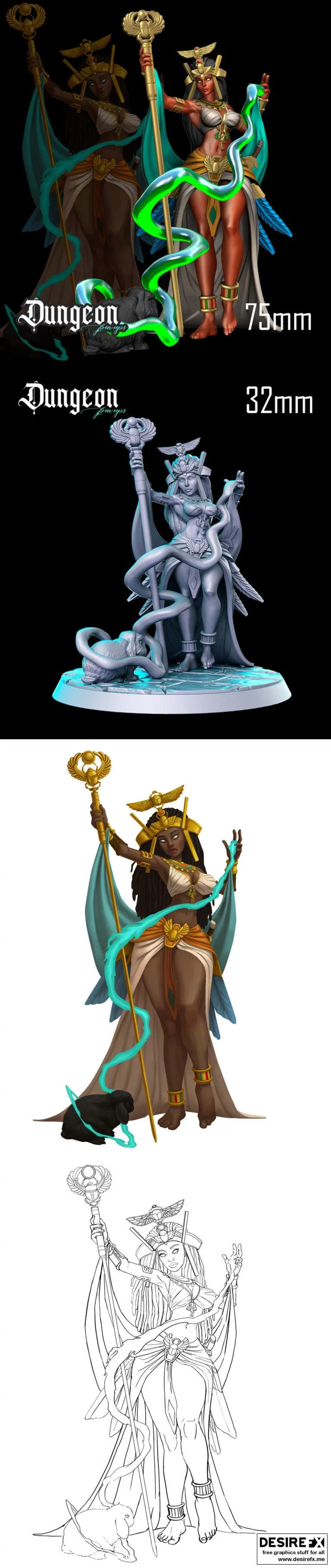 Dungeon Pin-ups 2022 oracle 3D打印模型|Dungeon Pin-ups May 2022 Oracle