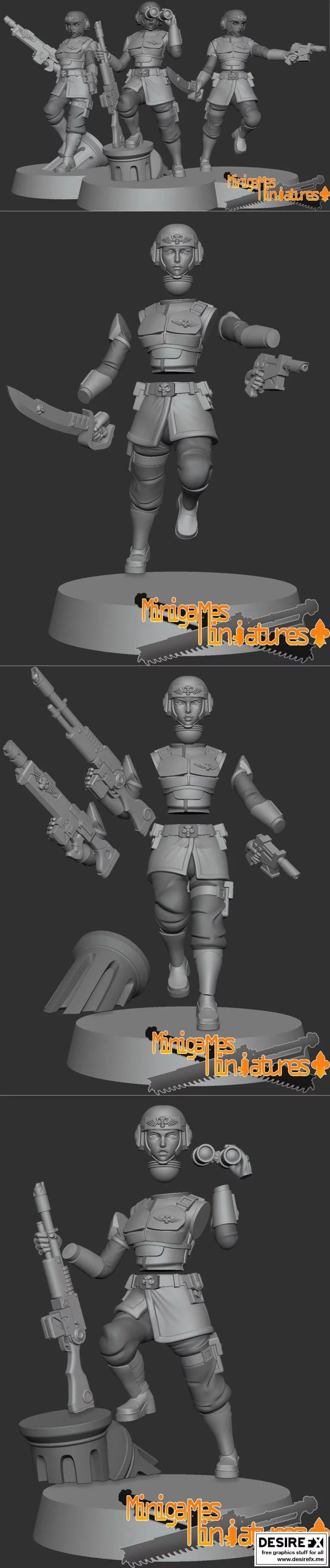 迷你游戏迷你兵——帝国卫士3D打印动漫人偶|Minigames Miniatures – Imperial Guardsman Anime Figurines