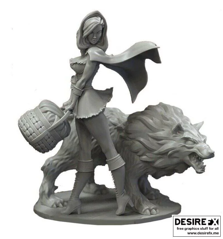 红帽女孩3D打印模型|Red Riding Hood