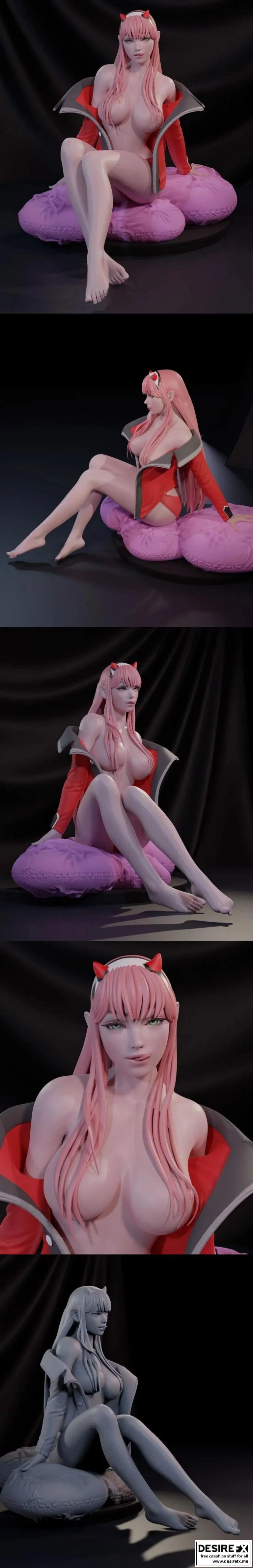 弗兰xx零二款3D打印模型|Darling in the franxx – Zero Two V2
