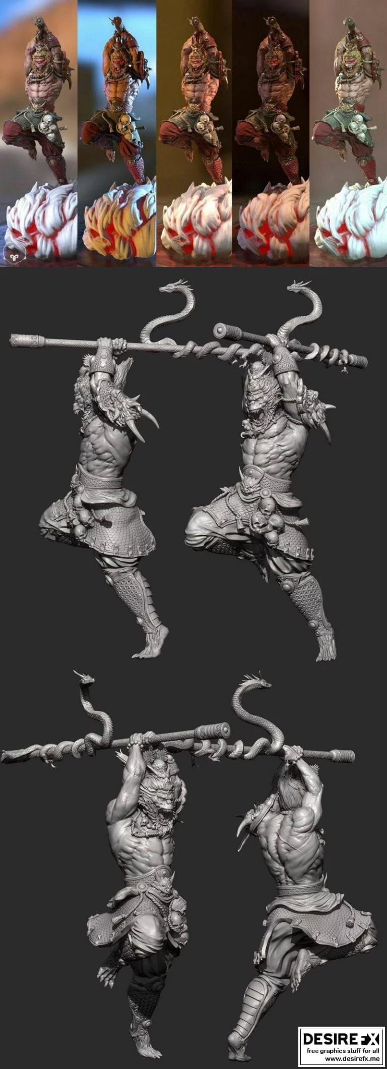 猴王战纪3D打印模型|Monkey King Warrior
