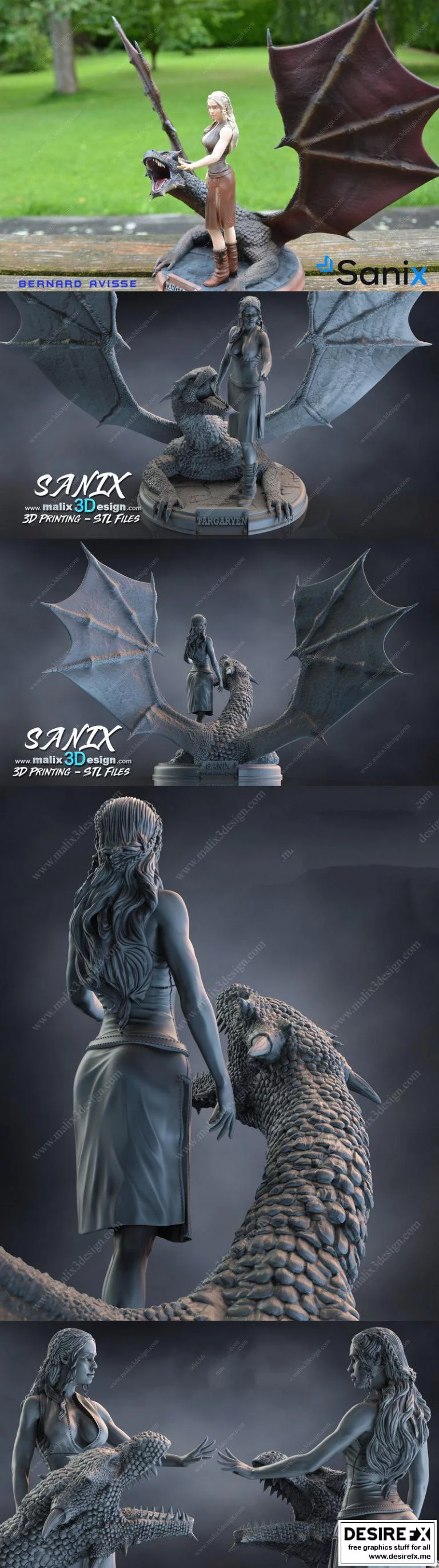 龙妈的3D打印模型|Daenerys Targaryen
